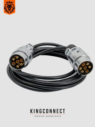 Przewód prosty 7 żyłowy wtyczki 12V aluminiowe 3,5mb