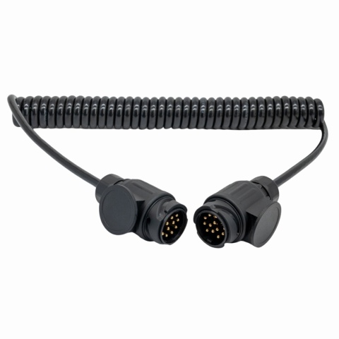 Przewód spiralny 13 żyłowy z wtyczkami 12V/13 pin 3,5mb Przewód spiralny 13 żyłowy z wtyczkami 12V/13 pin 3,5mb