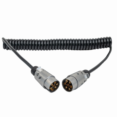 Przewód spiralny wtyczki 12V/7 pin aluminiowe 3,0mb